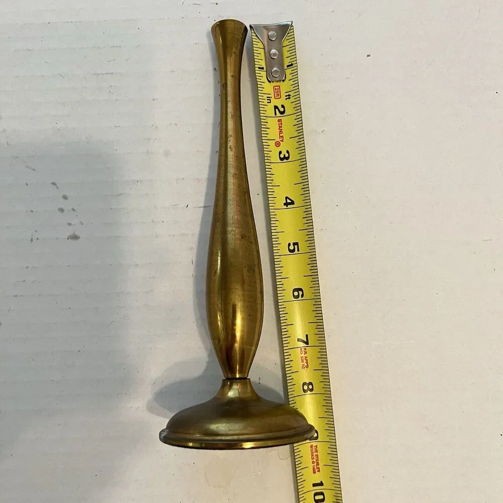 Brass Bud Vase Made in Portugal- 8.5'' vintage  Cottage Core Granny